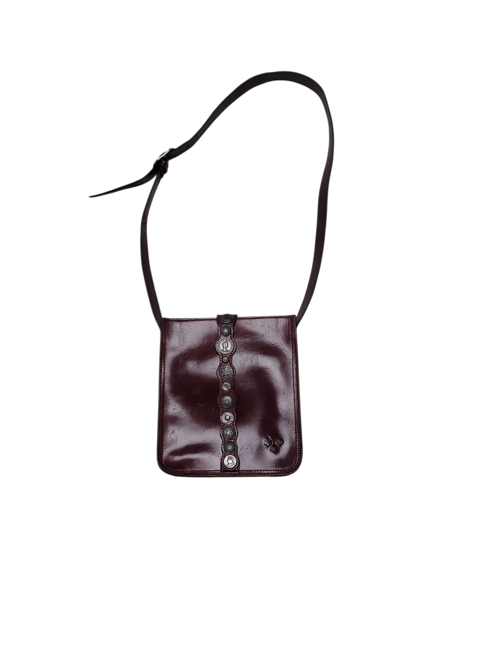 Patricia Nash Venezia Pouch Renaissance Coin Leather Crossbody - Picture 1 of 8